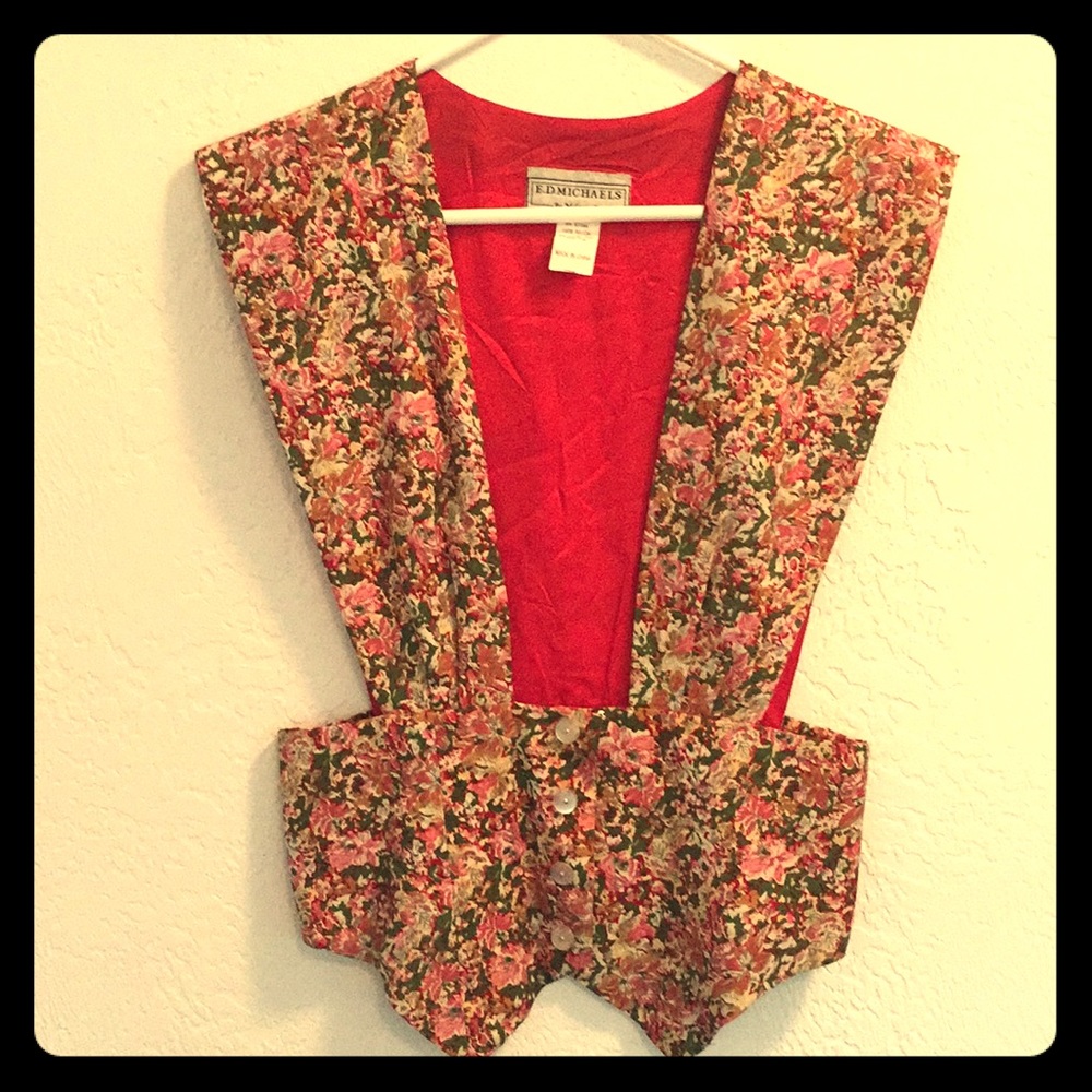 E.D. Michaels Vintage Designer Blouse Vest